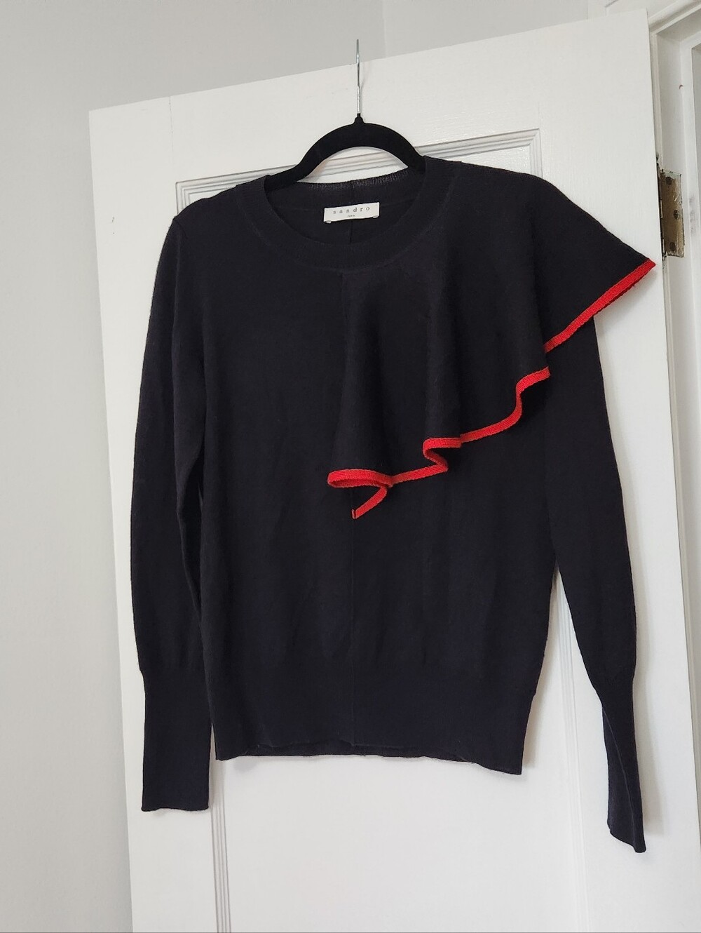 Sandro Paris Ruffle Detail Sweater Size 1 (small)